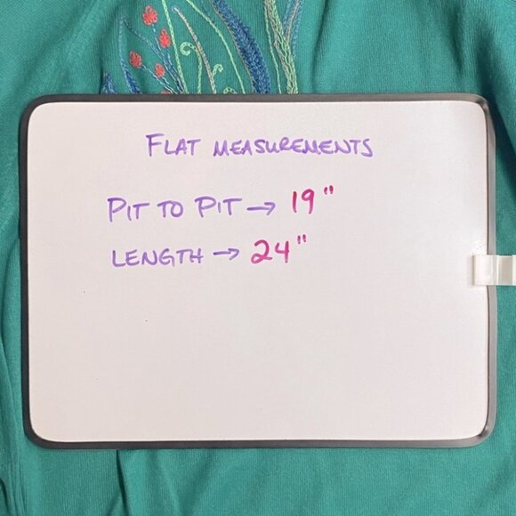 Vintage St. Michael Green Embroidered Mock Neck Sweater M - Picture 7 of 11